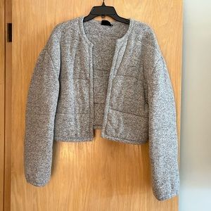 Puffy gray sweater jacket - size S/P